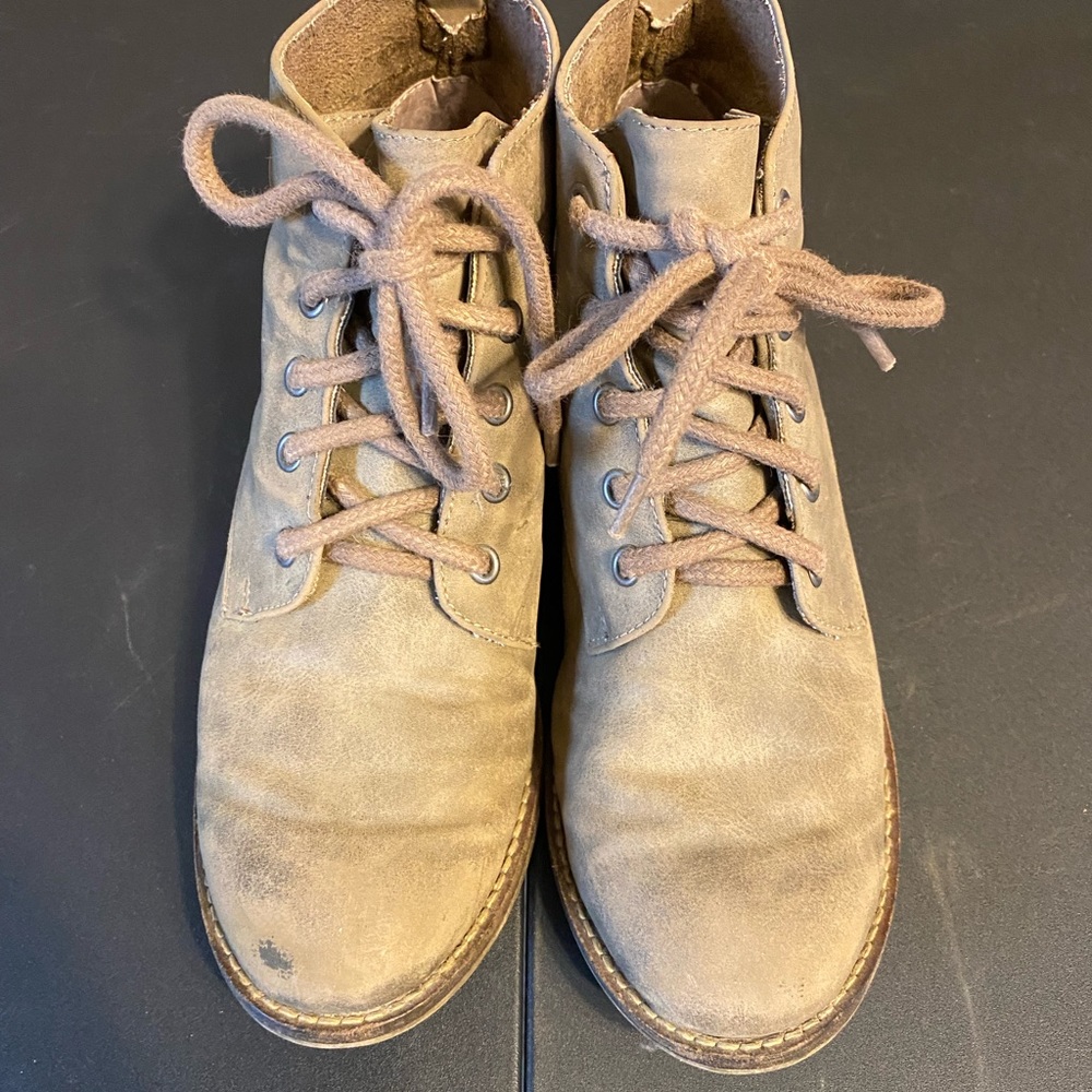 Not Rated Tan Lace Up Booties